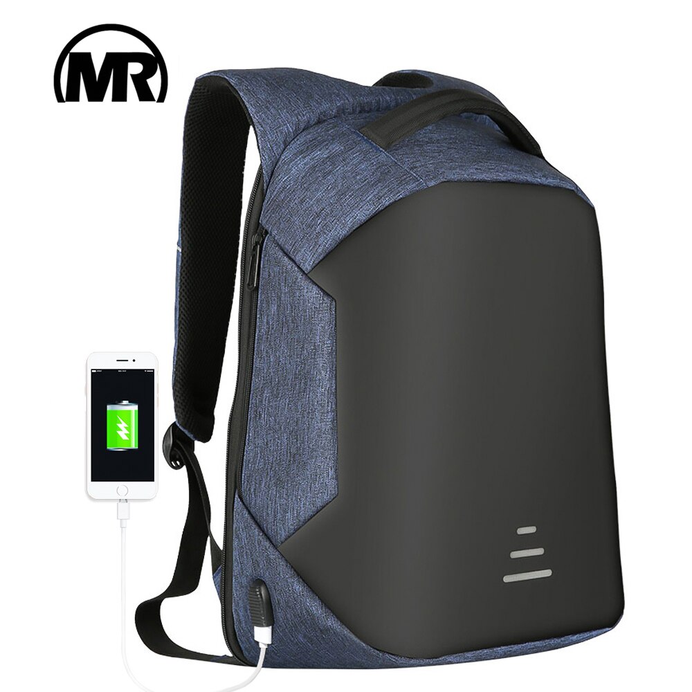 MARKROYAL Anti-theft Men Backpack For 15.6 Inch Laptop External USB School Rucksack Bag Large Capacity Urban Waterproof Mochila
