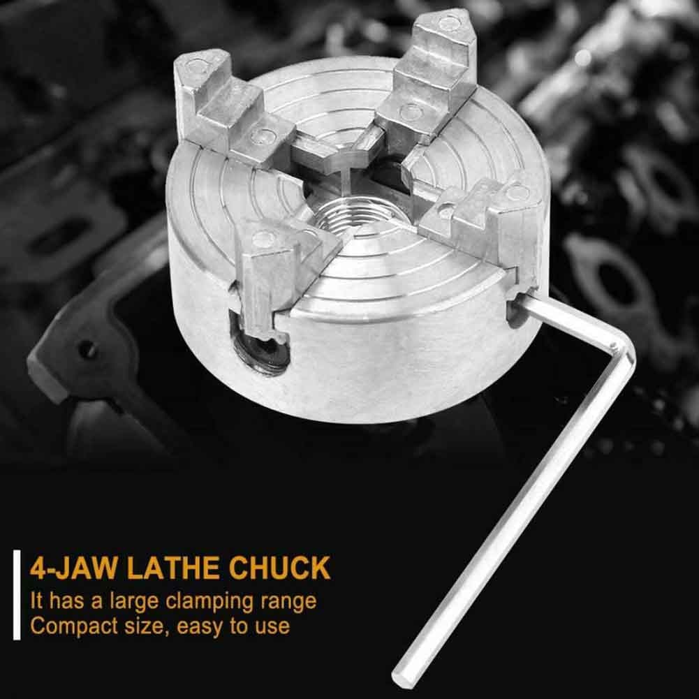 Draaibank Chuck Industriële 4 Jaw Zinklegering Draaibank Chuck Power Tool Klem Accessoire Hoge Nauwkeurigheid