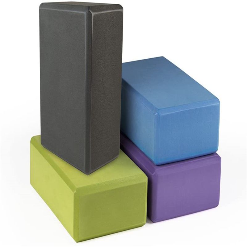 LaiEr Yoga Block (Set van 2) 9x6x3 Hoge Dichtheid EVA Schuim Brick, Anti-Slip Oppervlakte Zacht en Licht voor Yoga, Pilates, Meditatie Purple