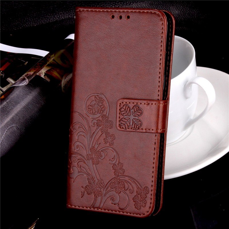 Prestigio Grace Z5 PSP5530 DUO Case 6 Colors Flip Ultra-thin Leather Protective Cover Phone Bag: Brown