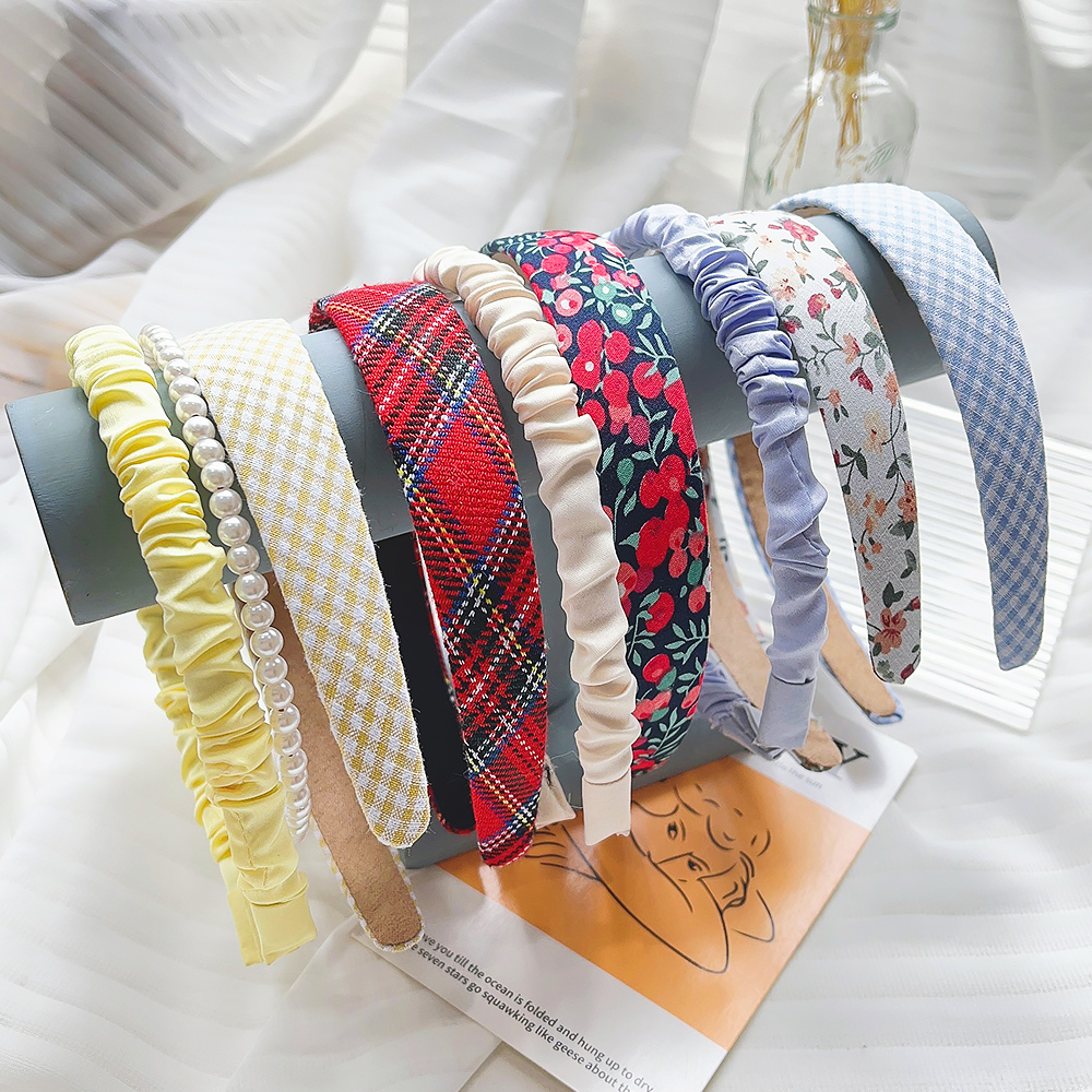 3 unids/set mujer bandas para el cabello de tela tocado diadema de perlas diadema para niñas aro para el cabello accesorios para el cabello femenino