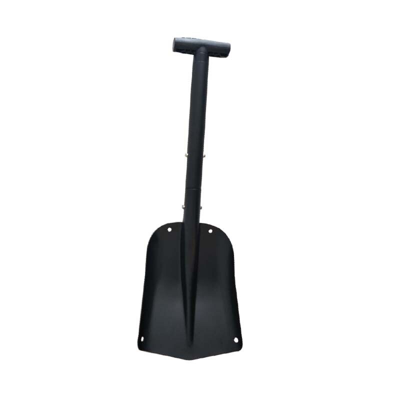 Pelle à neige rétractable hiver grattoir à glace en alliage d'aluminium pelle de plage extérieur noir Orange outil de déneigement accessoires de voiture: Black