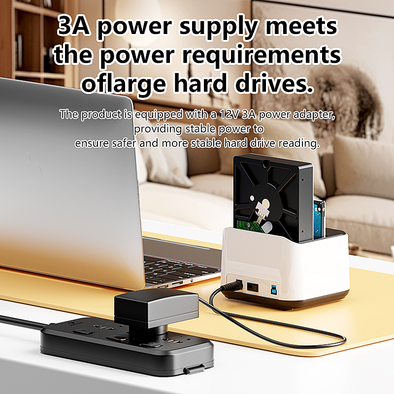   Blueendless 2 Bay HDD Box Case HDD Docking Station SSD case dual bay offline clone SATA a USB 3.0 Adattatore per disco SSD 2.5 3.5