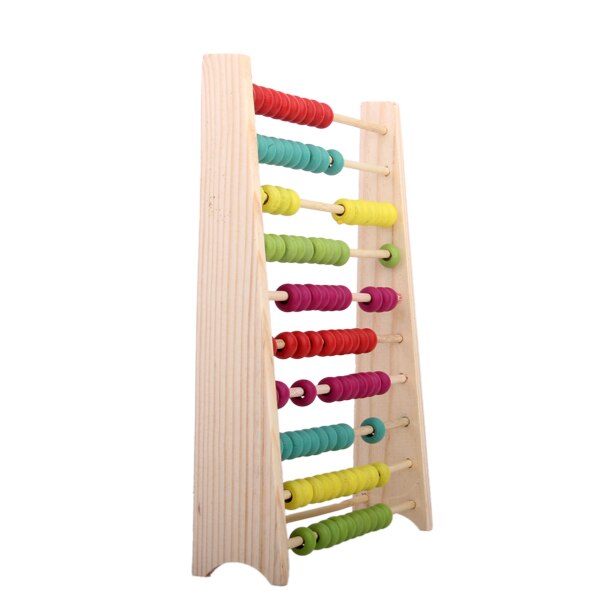 Milticolor træ abacus perler pædagogisk legetøj til førskolebarn barn