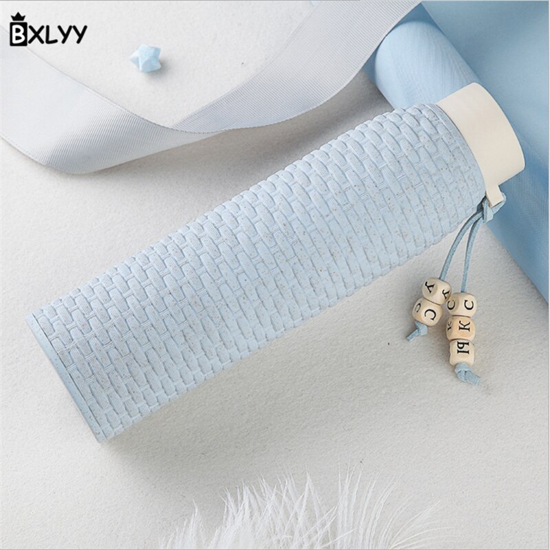 BXLYY Tarwe Stro Isolatie Glas Bidon 310 ml Outdoor Fiets Waterfles Keuken Accessories.6z: Sky Blue