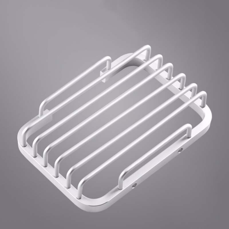 Przestrzeń aluminiowa mydelniczka kwadratowa mydelniczka uchwyt na naczynia kosz spustowy półka łazienkowa siatka na mydło mydelniczka zestaw akcesoriów łazienkowych