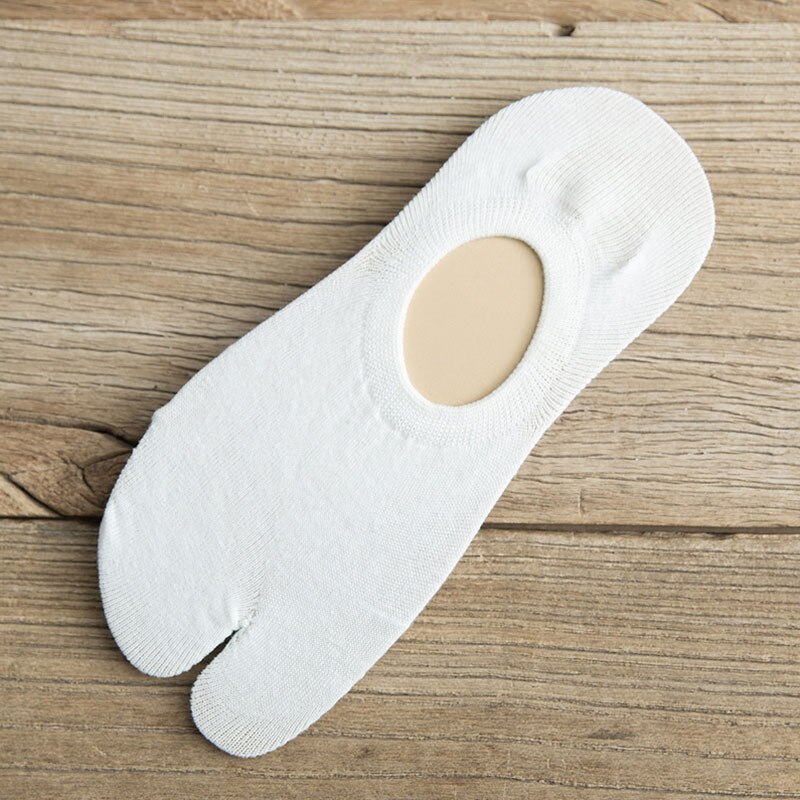 Calcetines de algodón peinado con dos dedos para hombre y mujer, medias transpirables de corte bajo, antideslizantes, para verano: 02