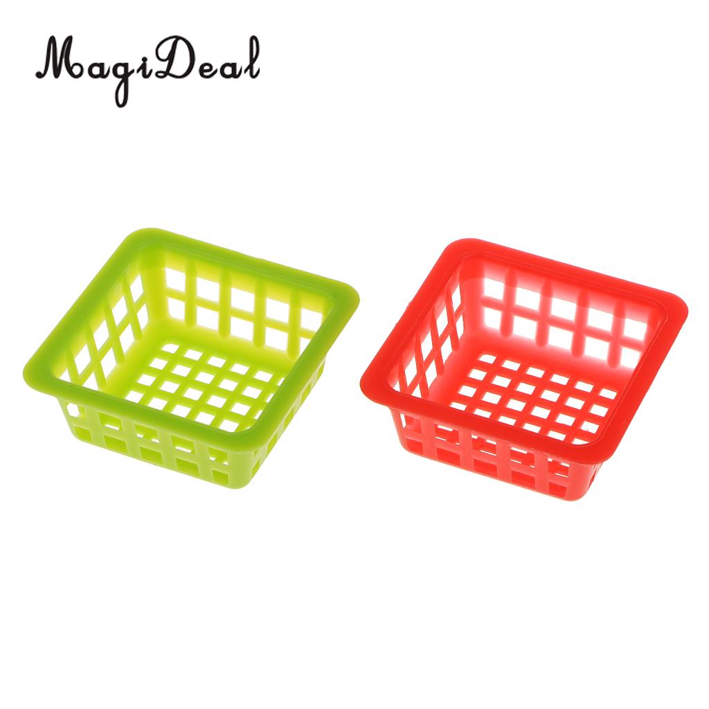 MagiDeal 1 zestaw plastikowy 1/12 Lalka Dom miniaturowe małe okrągłe kosze na warzywa owoce przechowywanie żywności zabawkowe meble 3 styl: Style2
