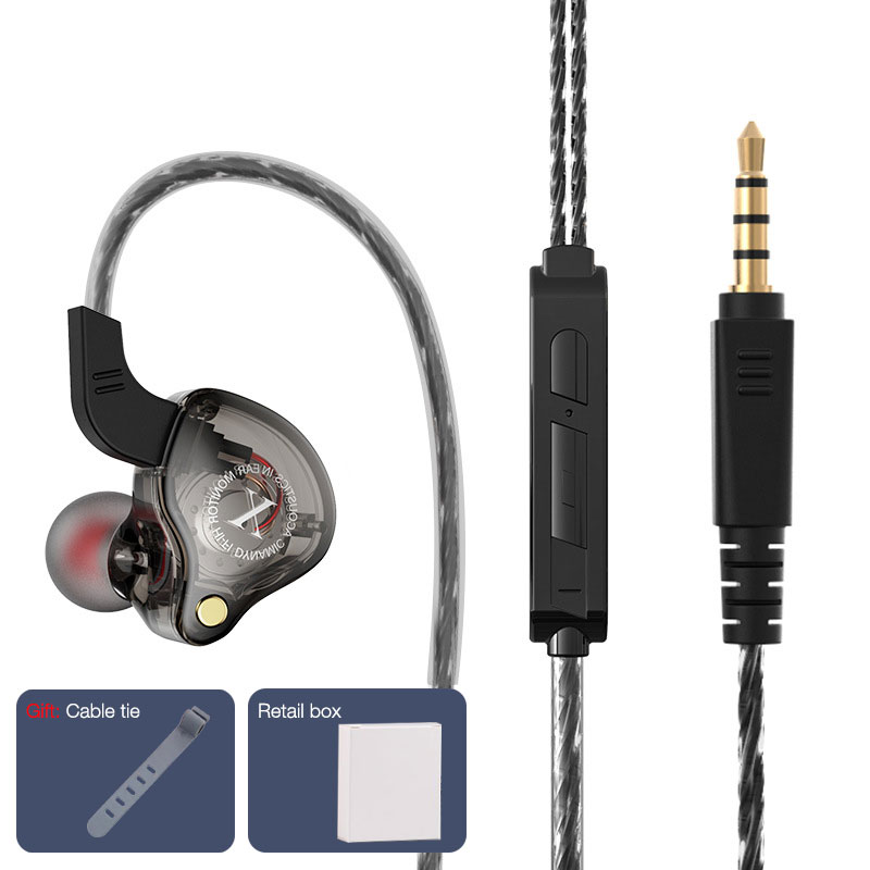 EARDECO 3.5mm Wired Headphones with Microphone Bass Phone Wired Earphone Stereo Inear Headphone Headset Earbuds Noise Cancelling: black