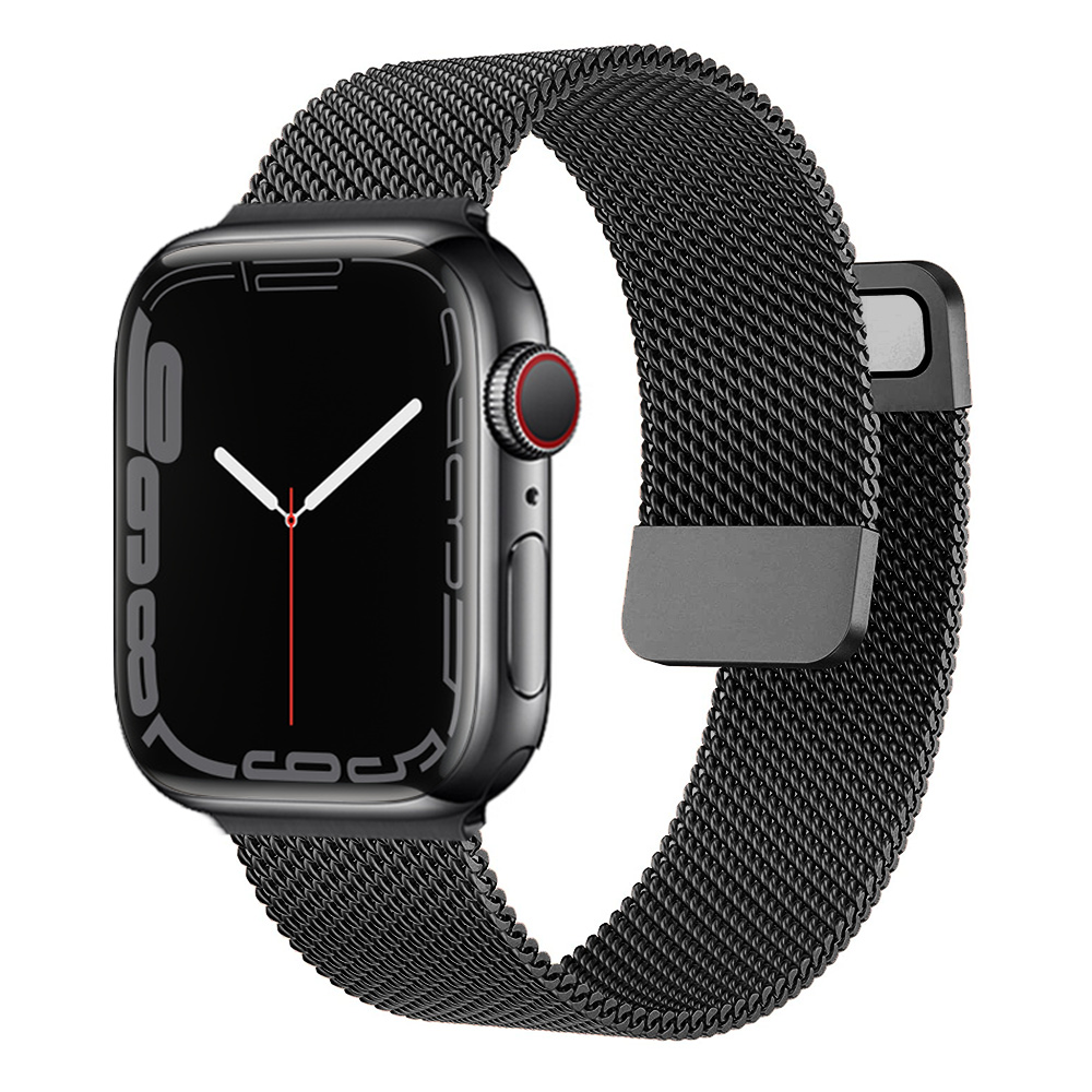 Milanolainen loop-ranneke apple watchille, metalliranneke 45mm 44mm 41mm 49mm 38mm 42mm iwatch series 9 8 7 6 5 4 se ultra -kellolle