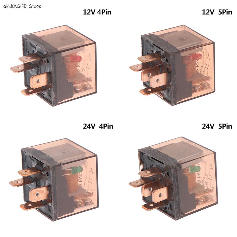 Waterdichte Auto Relais 12V/24V 80a 4pin/5pin Spdt Auto Besturingsapparaat Auto Relais Dc Hoge Capaciteit Schakelen 1Pc