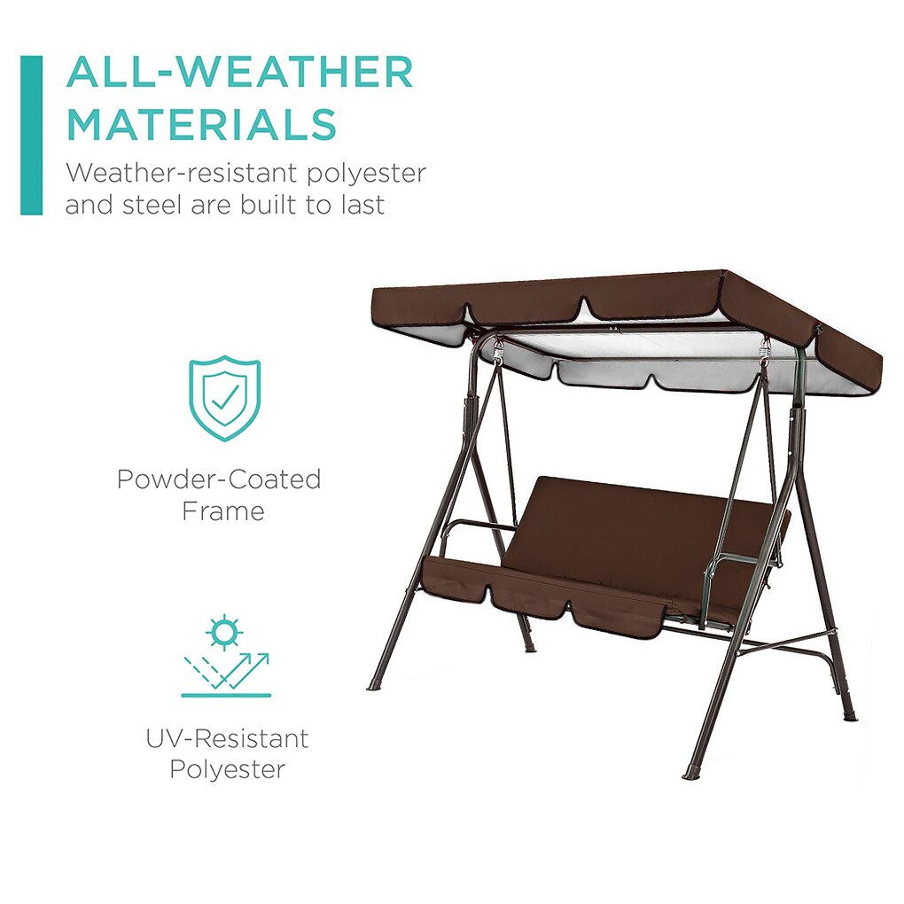 190x132*15CM Swing Canopy Cover Swing Chair Cover Outdoor Garden Patio Swing Chair Seat and Top Cover Sunshade Canopy