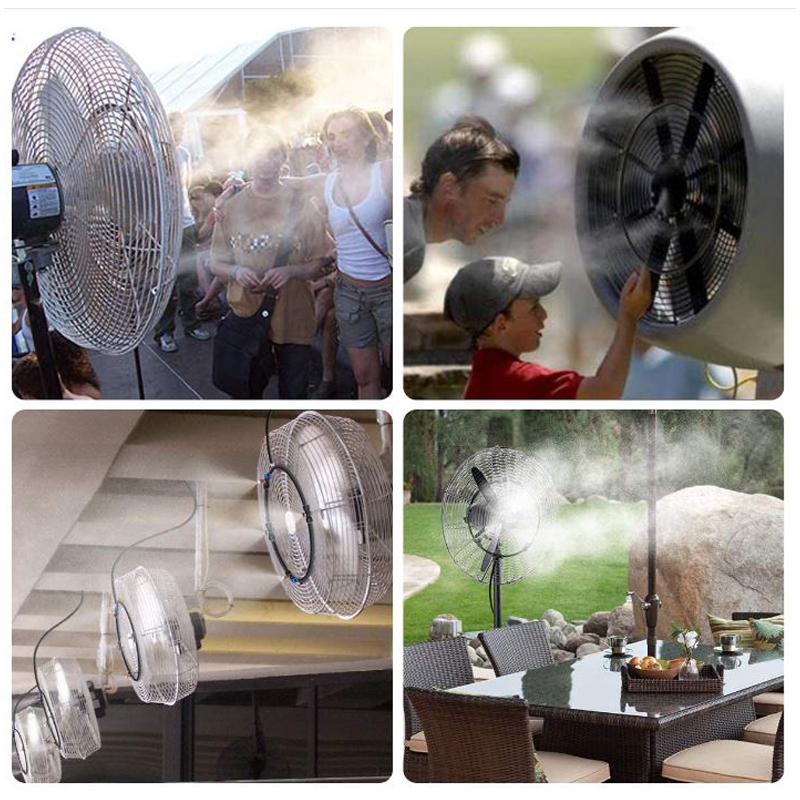 Kit d&#39;anneau de ventilateur de brume, pulvérisateur d&#39;eau pour jardin, extérieur, système de refroidissement de brouillard, Machine Portable, Patio, serre, anneau de ventilateur de refroidissement