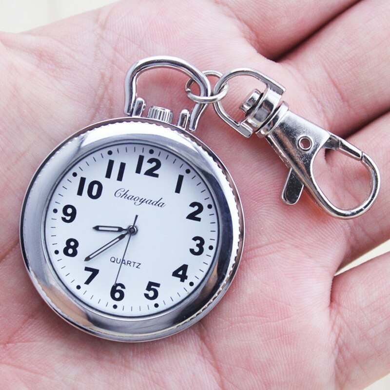 Montre de poche numérique à quartz pour hommes et femmes, grand format, idée pour les pères et les mères, pour les étudiants, pour le test, étanche, porte-clés électronique, horloge