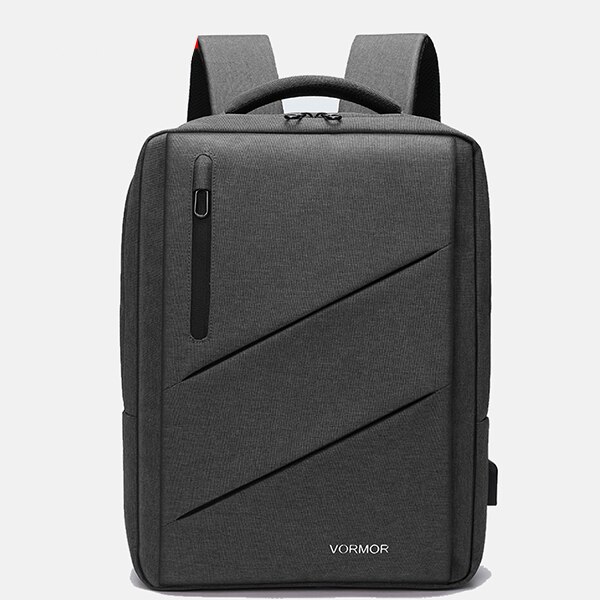 VORMOR neue schule rucksäcke USB lade anti-diebstahl laptop tasche männer und frauen rucksäcke reisen mochila: Grau / 14-15.6inch