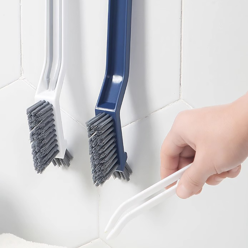 Escova multiuso para limpeza de lacunas de piso de azulejo de banheiro, ranhura de janela, escova de limpeza manual, ferramenta de cozinha de canto de parede doméstica