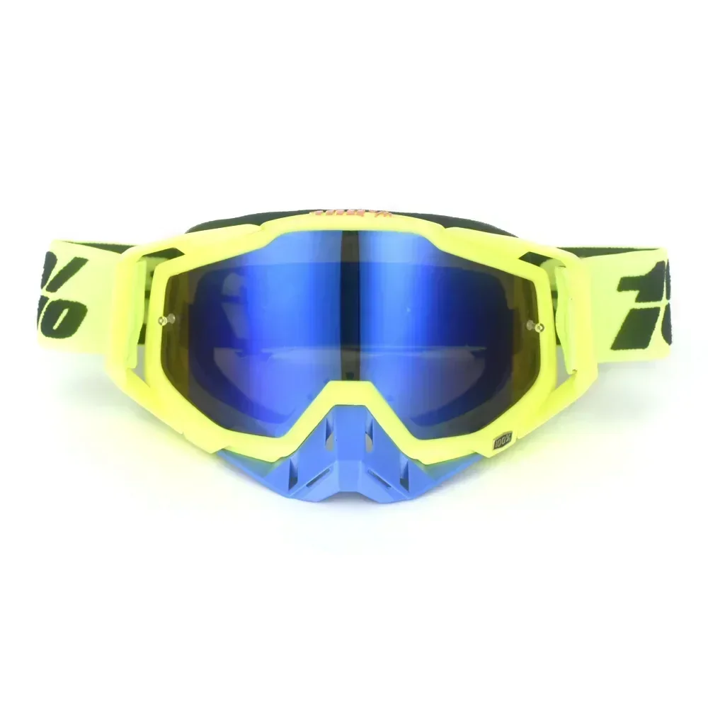 Motocrossglasögon motorcykelglasögon mask vindtät uv-skydd utomhus mtb klättring cykling sport skoter skidglasögon: Elfenben