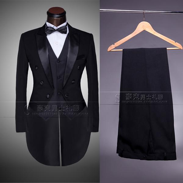 5 stuks Fabrikanten prijs blazer Mannelijke formele smoking kostuum jurk set getrouwd pak hoge qualtiy plus size S-5XL: black set / L