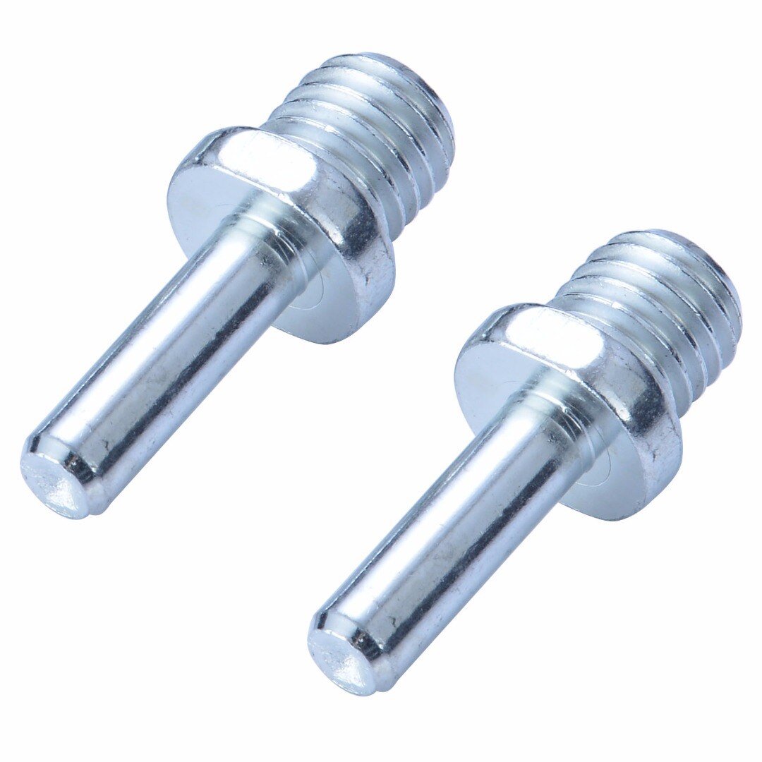 2 stücke Edelstahl M14 Schraube Spindel Bohrer Adapter Sichern Pad Draht Pinsel Für Auto Polnischen Wachs Schaum Schwamm Pad polierer Puffer