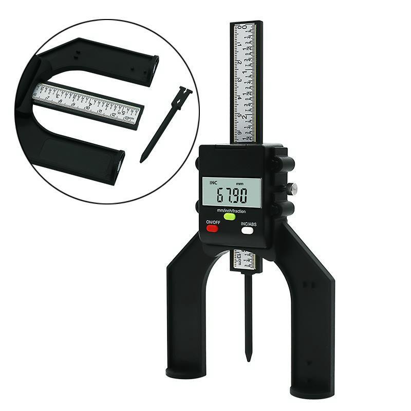 Digital Depth Gauge Digital Tread Depth Gauge LCD Magnetic Self Standing Aperture 80mm Hand Routers