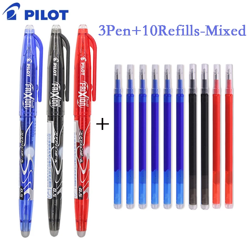 pilota Frixion penna impostato di penne gel cancellabili 0,5 mm Blu/nero/rosso Sostituibile Ricarica Studente Strumento di scrittura Forniture di cancelleria giapponese