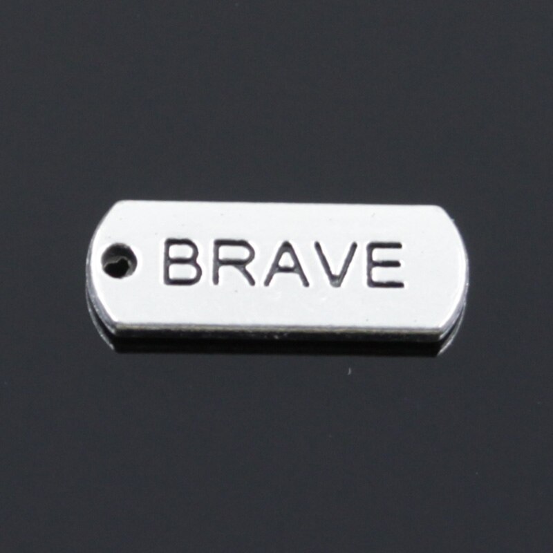 10 stücke Charms für immer glauben hoffen brave liebe gesegnet glauben traum fearless familie 21x8mm Tibetischen Silber DIY antike Anhänger: brave