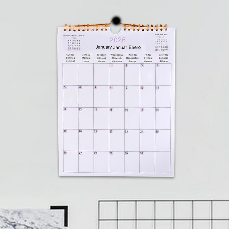 Kalender 2025 20252026 Kalenderplanner Meertalige spoelplanner Agenda Organisator Planning voor thuiskantoor Schoolklas