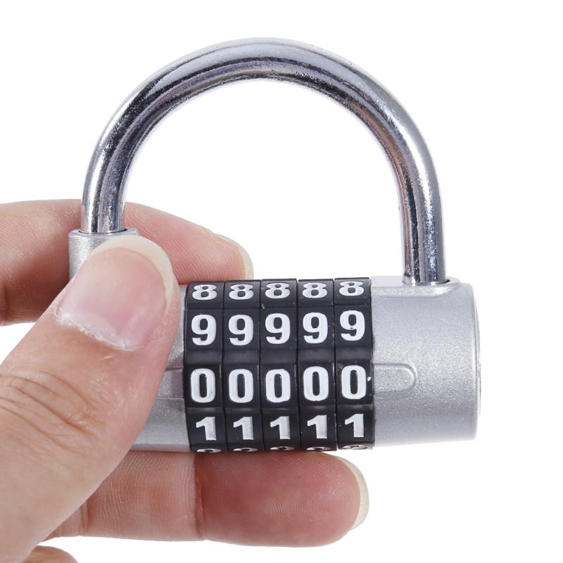 Cadenas à code à 4/5 chiffres avec mot de passe et anse large, cadenas à combinaison, sécurité de voyage en toute sécurité