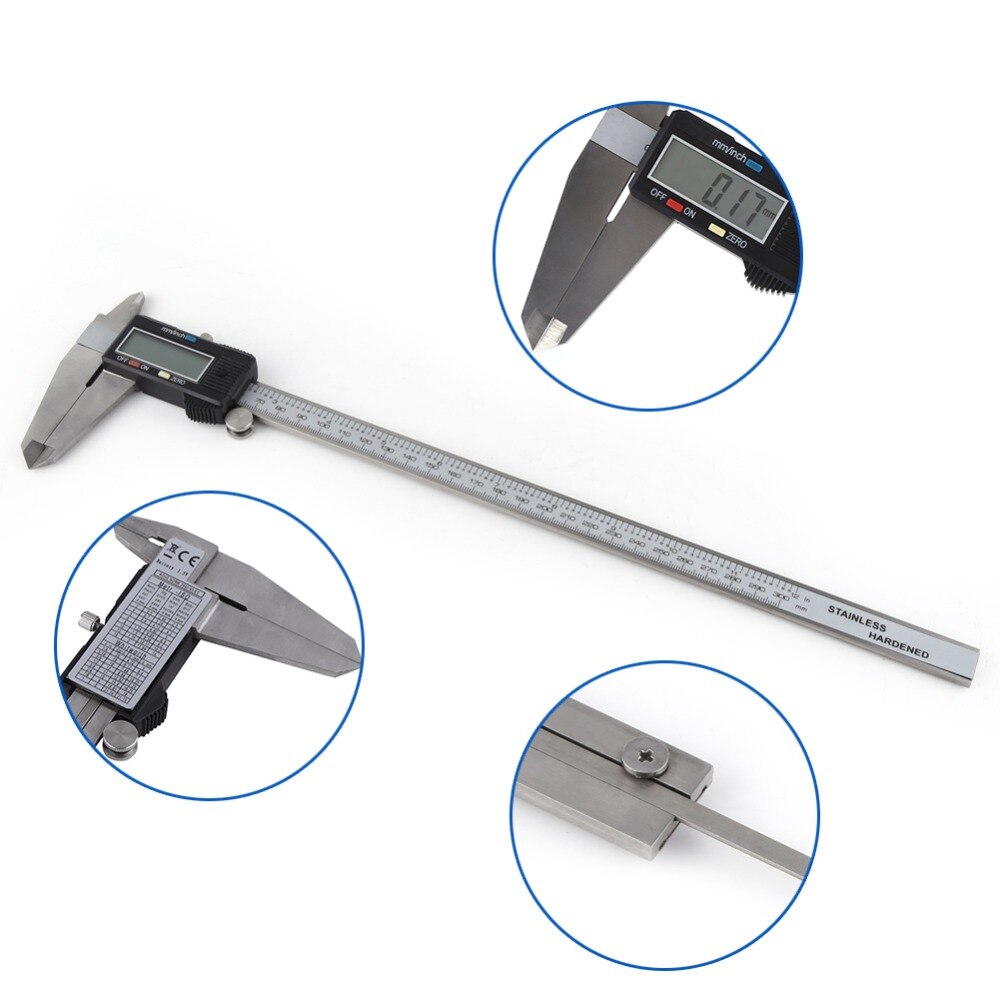 12 inch 300MM Digital Electronic Vernier Caliper Digital Vernier Caliper 0-300MM Micrometer Measuring Ruler