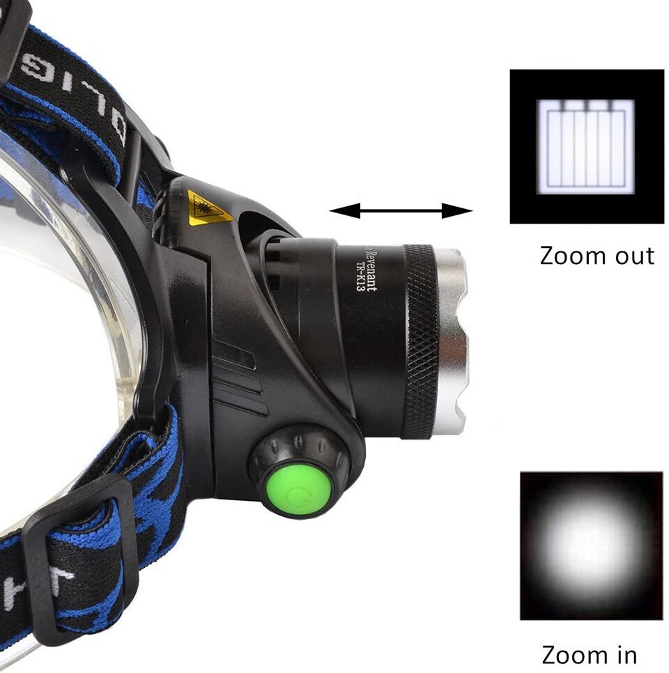 Led otsalamppu erittäin kirkas ajovalo  t6/l2 ulkona vedenpitävä zoomattava usb ladattava 18650 akku taskulamput retkeilyvalo