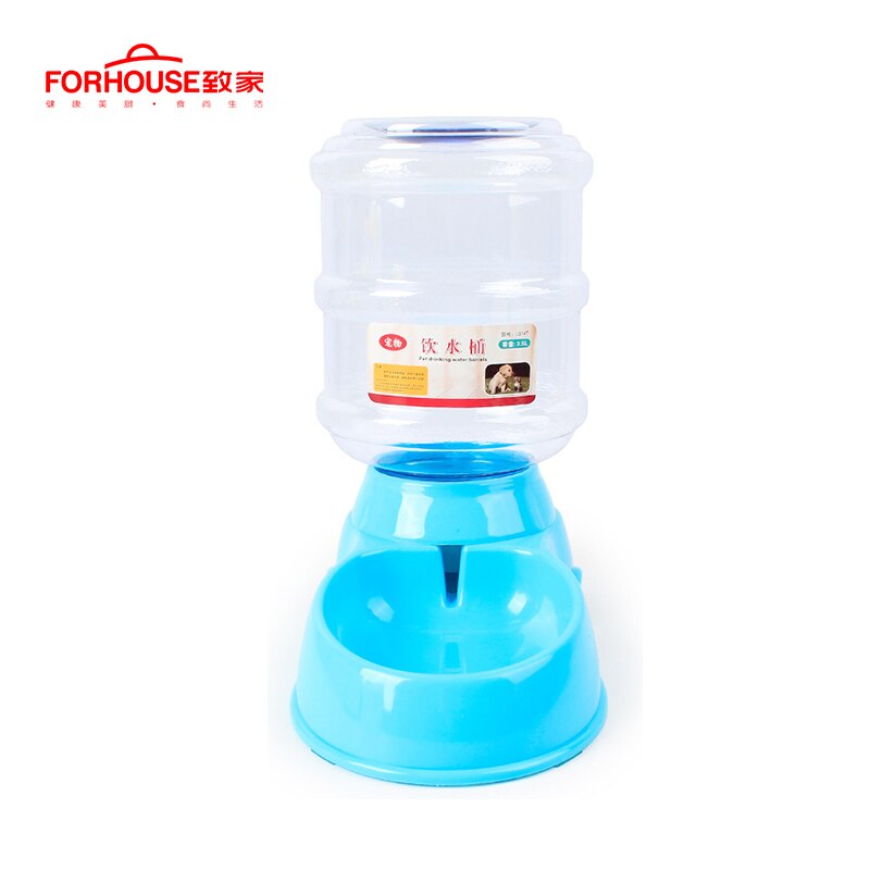 Comedero de perro automático para mascotas, tazón de viaje, alimentador de alimentación, fuente de beber para gatos y perros, dispensador de agua, tazón de comida para perros: blue water feeder