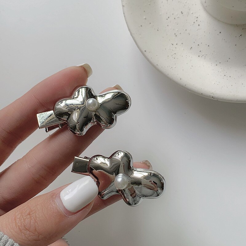 1PC chmury styl moda klips robić włosów koreańska biżuteria metalowa antypoślizgowa kaczuszka szpilka srebrne złoto kobiety nakrycia głowy akcesoria robić włosów
