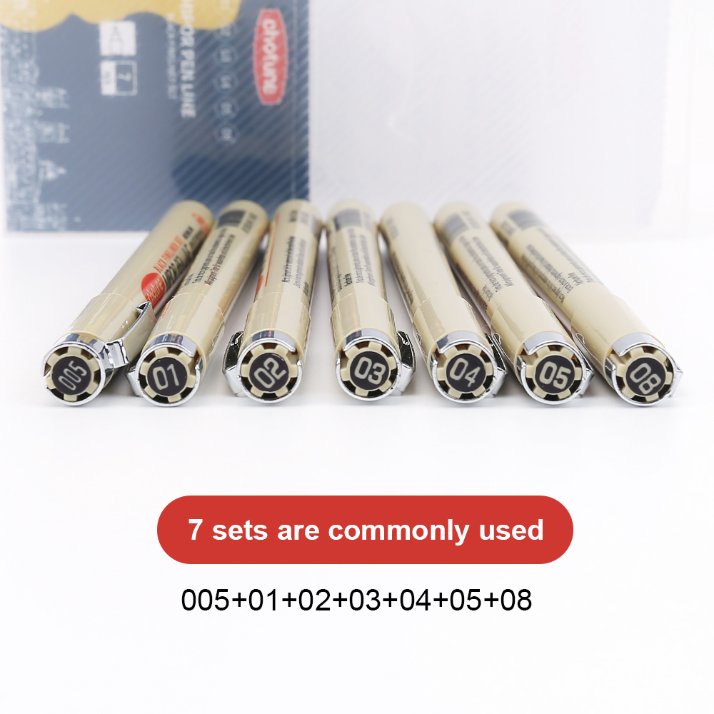 Pigment Liner Pigma Pen Manga Markers Needle Pen Hook Line Pen Sketch Sakura Pens Stationery Set Art Supplies School Supplies: Red