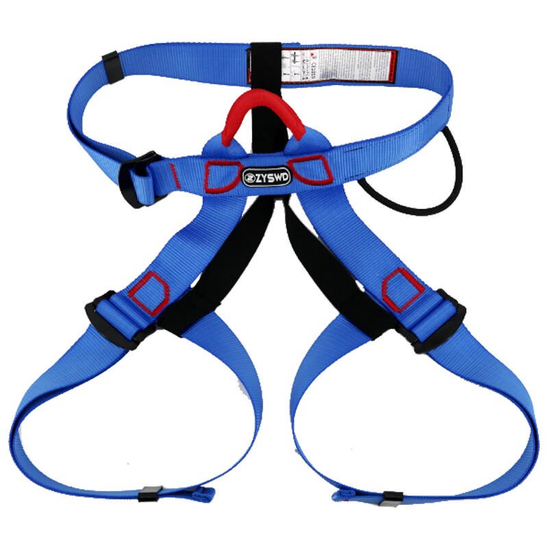 Arnés de escalada al aire libre, cinturón de seguridad para pecho, cinturón de alpinismo para escalada en roca, equipo para rappel: Blue