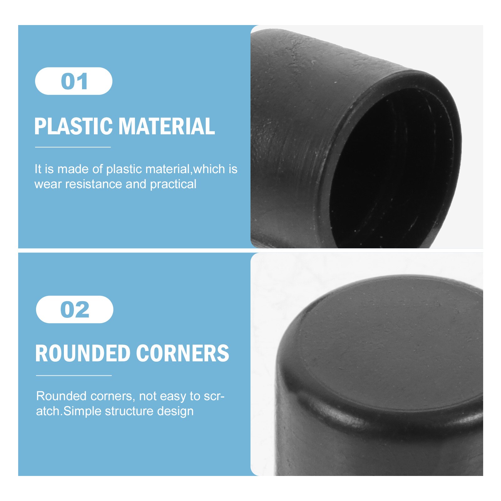 20PCS Plastic Foosball Table Rod Universal End Caps Replacement Covers