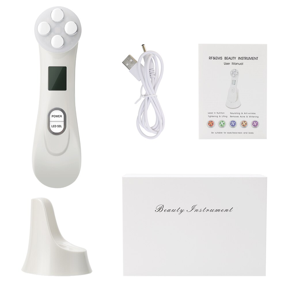 LED Photon Face Skin EMS Mesotherapy Electroporation RF Radio Frequency Facial Skin Care Device Face Lift Tighten Beauty Machine