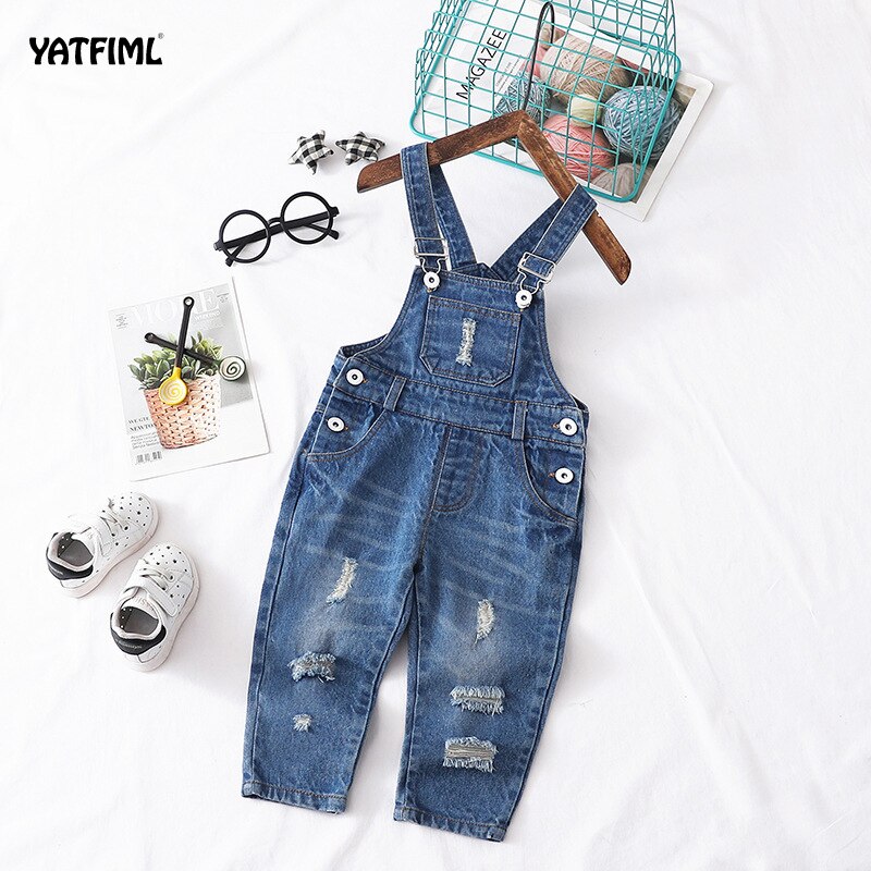 YATFIML Herfst Jongens Denim Broek Baby Denim Overalls Jumpsuits Voor Peuter Zuigeling Kinderen Bib Broek Kinderen Kleding Longs Jeans