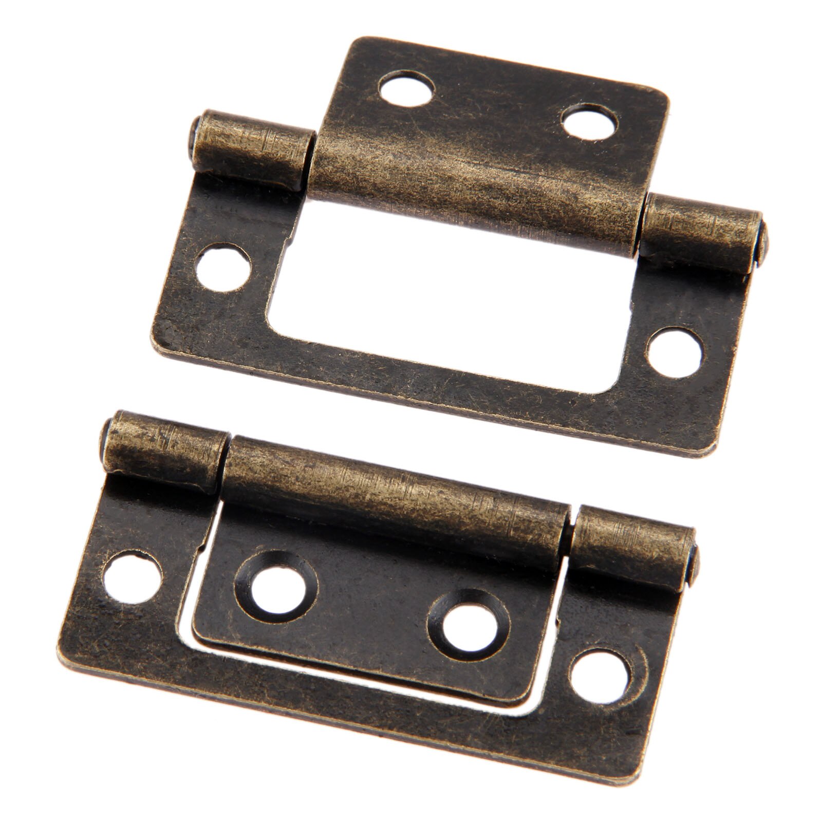2 uds. Bisagras de muebles antiguos de 50x24mm puerta del cajón de armario bisagra de tope bisagras decorativas de armario para joyero caja de madera