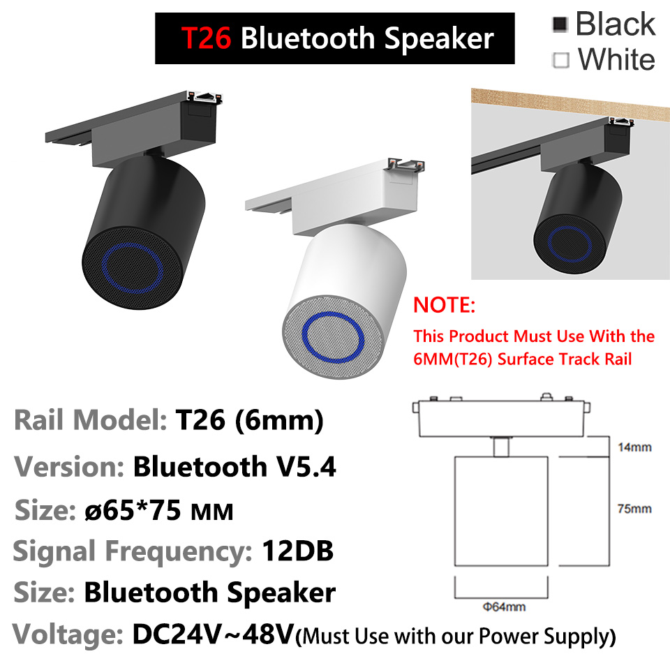 Magnetyczny głośnik Bluetooth V5.4 z bezprzewodowym dźwiękiem stereofoniczny, Model T26/M20/z wbudowanym magnetycznym oświetleniem doprowadziło z efektem oddychania.