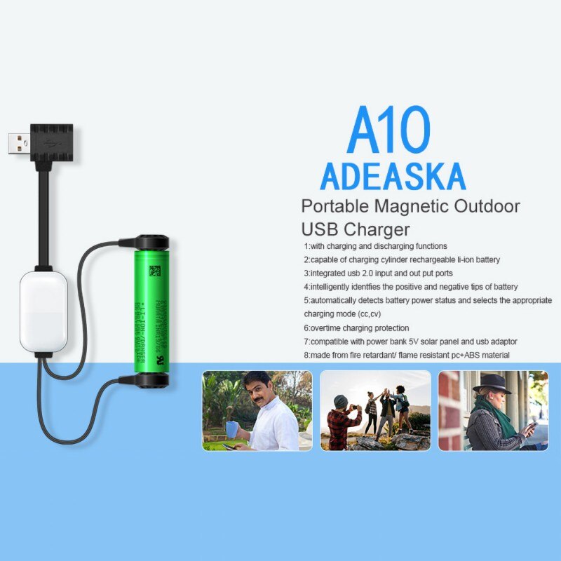 Battery Charger For Li-ion Batteries Multifunction Magnetic USB Charger Mini Charging Discharging Power Bank