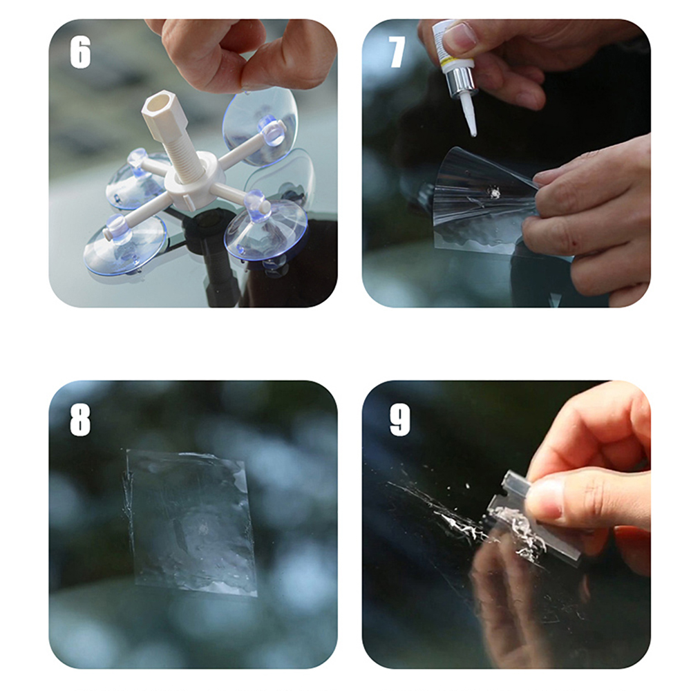 Leepee quick fix forrude glas ridse revne gendanne vinduesskærm polering bil-styling bil forrude reparationssæt diy