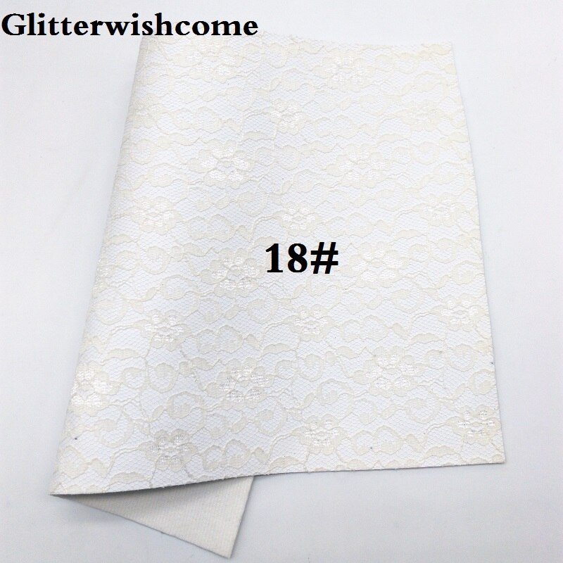 Glitterwishcome 21X29CM A4 Size Vinyl Voor Bows Metallic Synthetisch Leer Met Gewatteerde Kant Faux Lederen Lakens Voor Bows, GM093A: 18