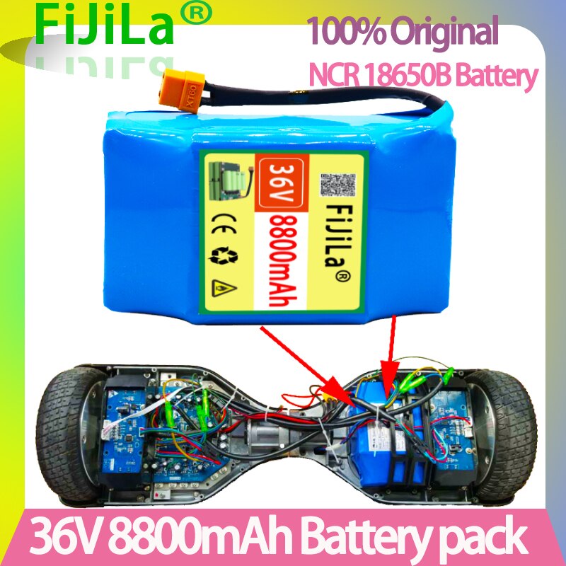 10S2P – batterie lithium-ion rechargeable, 36v, 8800mAh, pour gyropode, hoverboard, monocycle