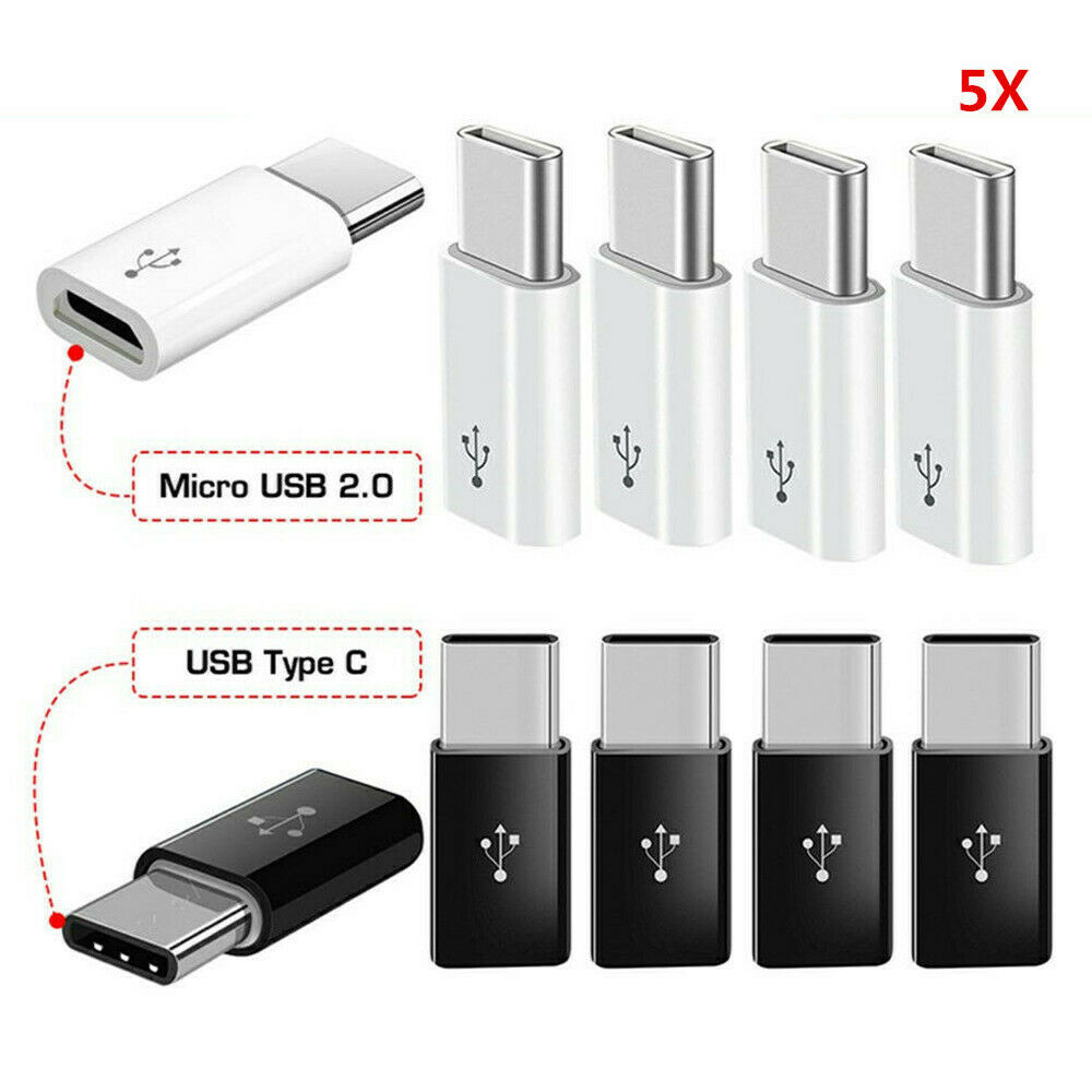 5 pz Android Micro USB adattatore USB femmina a tipo-c connettore maschio adattatore convertitore micro-b a USB-C connettore cavo di ricarica