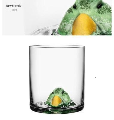 Nowi przyjaciele 3D głowa zwierzęcia kryształbyć winnym skały szkocja Whisky okulary staroświeckie szkło Verre XO Chivas kieliszek robić czerwonego wina Brandy wąchać: ptak