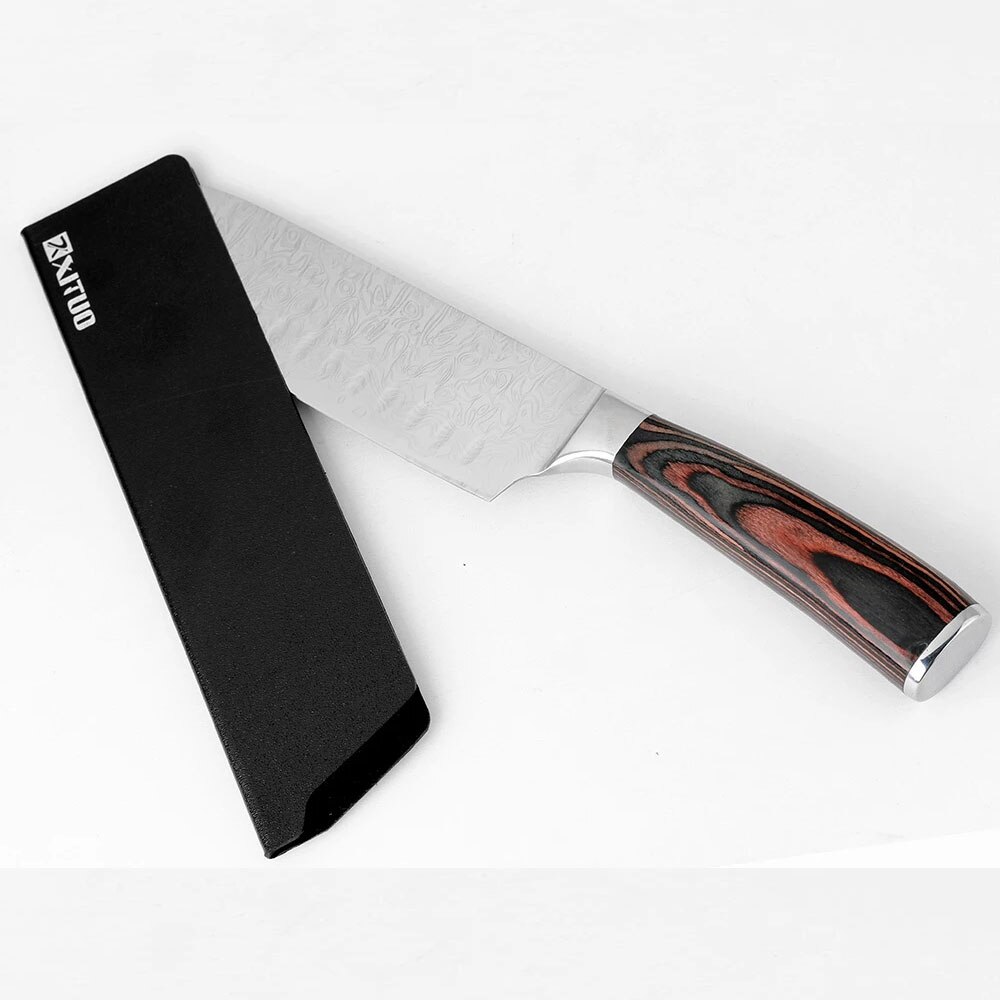 Xituo 8 " 7 " 6 " 5 " 3.5 " kokkekniv skede udskæring grøntsagsskæring santoku skæreknive køkkenknive skeder værktøj sort