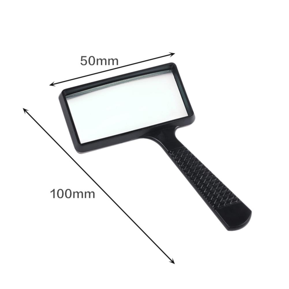 Tragbare Handheld 10X hoch Definition Rechteck Leselupe Glas Linse Lupe Für Alte Menschen Lesen Lupe Lupe Lupa