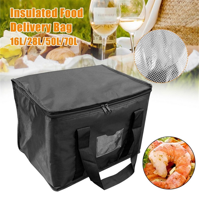 16l/28l/50l/70l pungi pentru alimente izolate impermeabile, reutilizabile, pentru băcănie, pentru servitor de bufet, tavă de încălzire, recipient pentru prânz, cutie pentru pizza