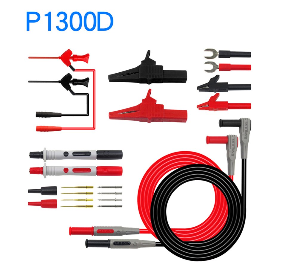Probe, P1600E 15 in 1 Multimeter Probe Probe Test Kit BNC Electrical Test Cable Pluggable Replaceable Kit Probe, P1600E 15 in 1 Multimeter Probe Probe Test Kit BNC Electrical Test Cable Pluggable Replaceable Kit