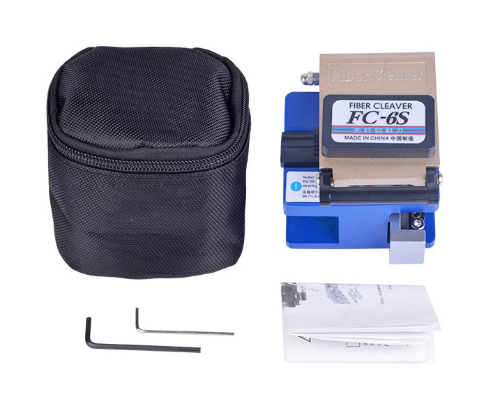 FTTH Fiber Optic Splice Tool Kit Fiber Cutter Optical Fiber Cleaver Cutter Tool Kit FC-6S High Precision +bag +CFS-2